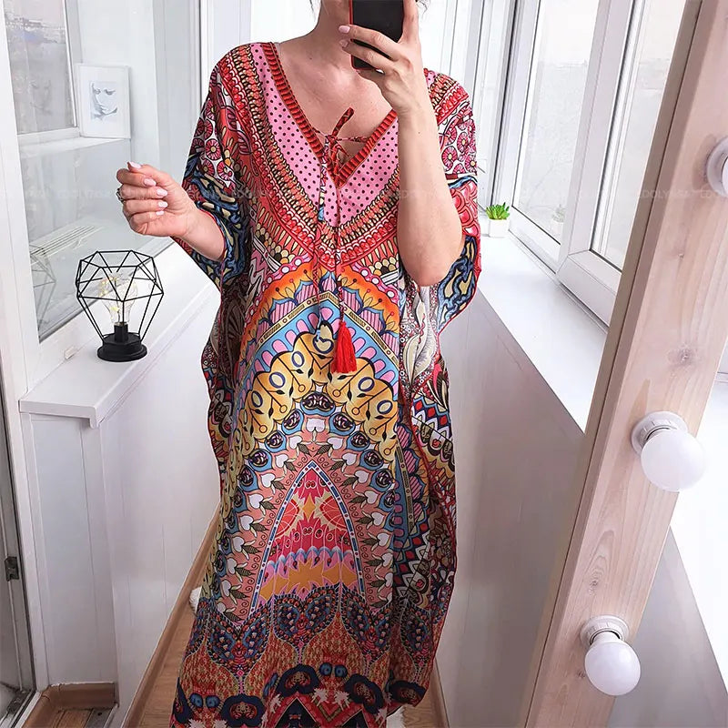 Plus Size Bohoemian Kimono Cover Ups