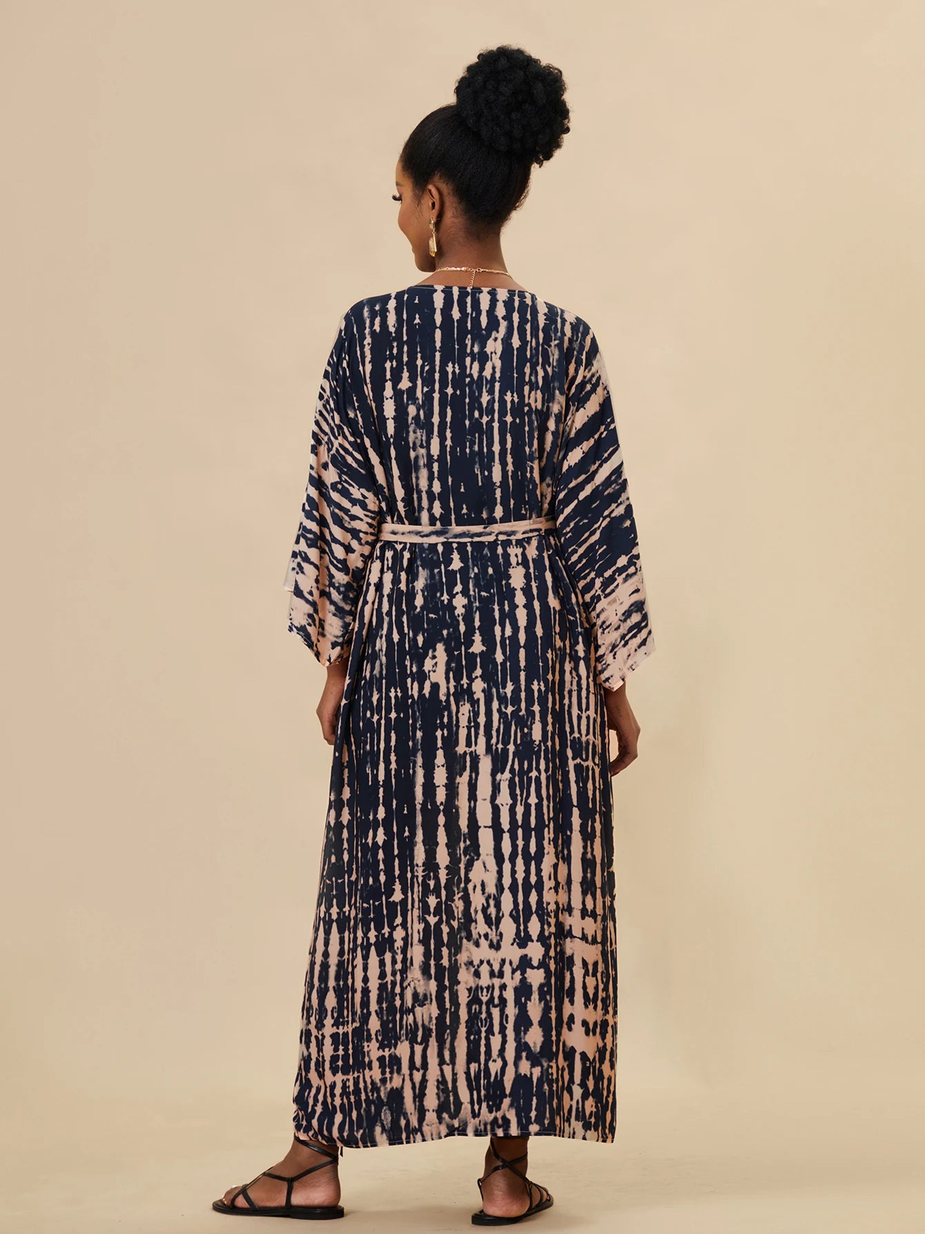 Plus Size Tie dye Striped Cover-ups