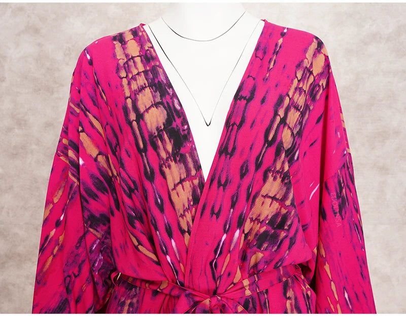 Plus Size Tie dye Striped Cover-ups