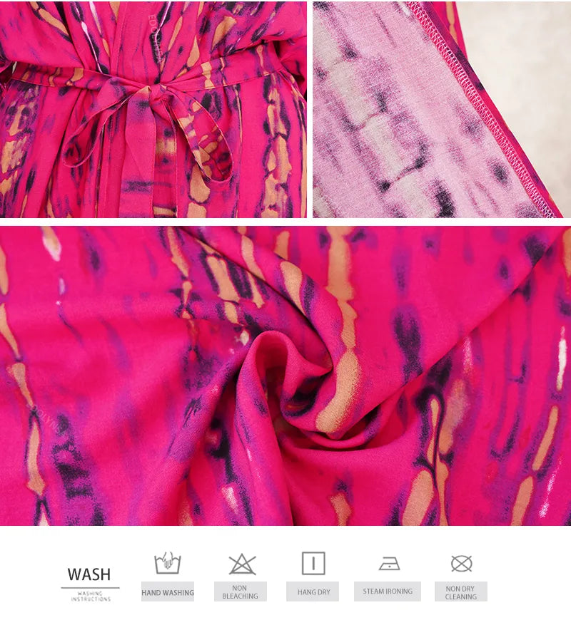 Plus Size Tie dye Striped Cover-ups
