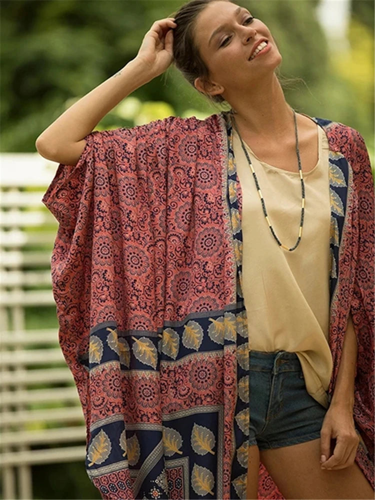 Plus Size Earth Kimono
