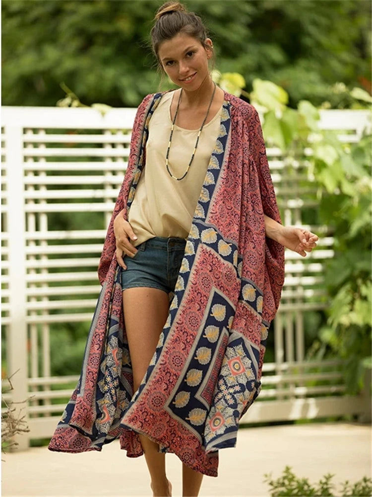 Plus Size Earth Kimono