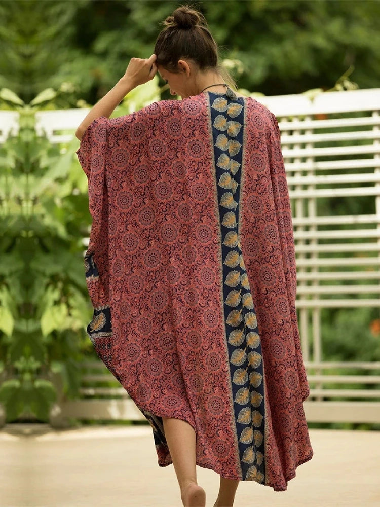 Plus Size Earth Kimono