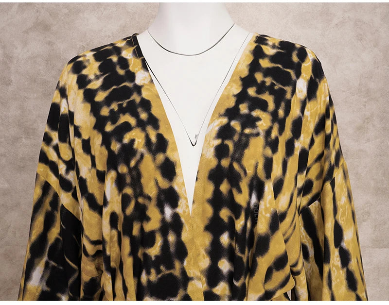 Plus Size Tie dye Striped Cover-ups