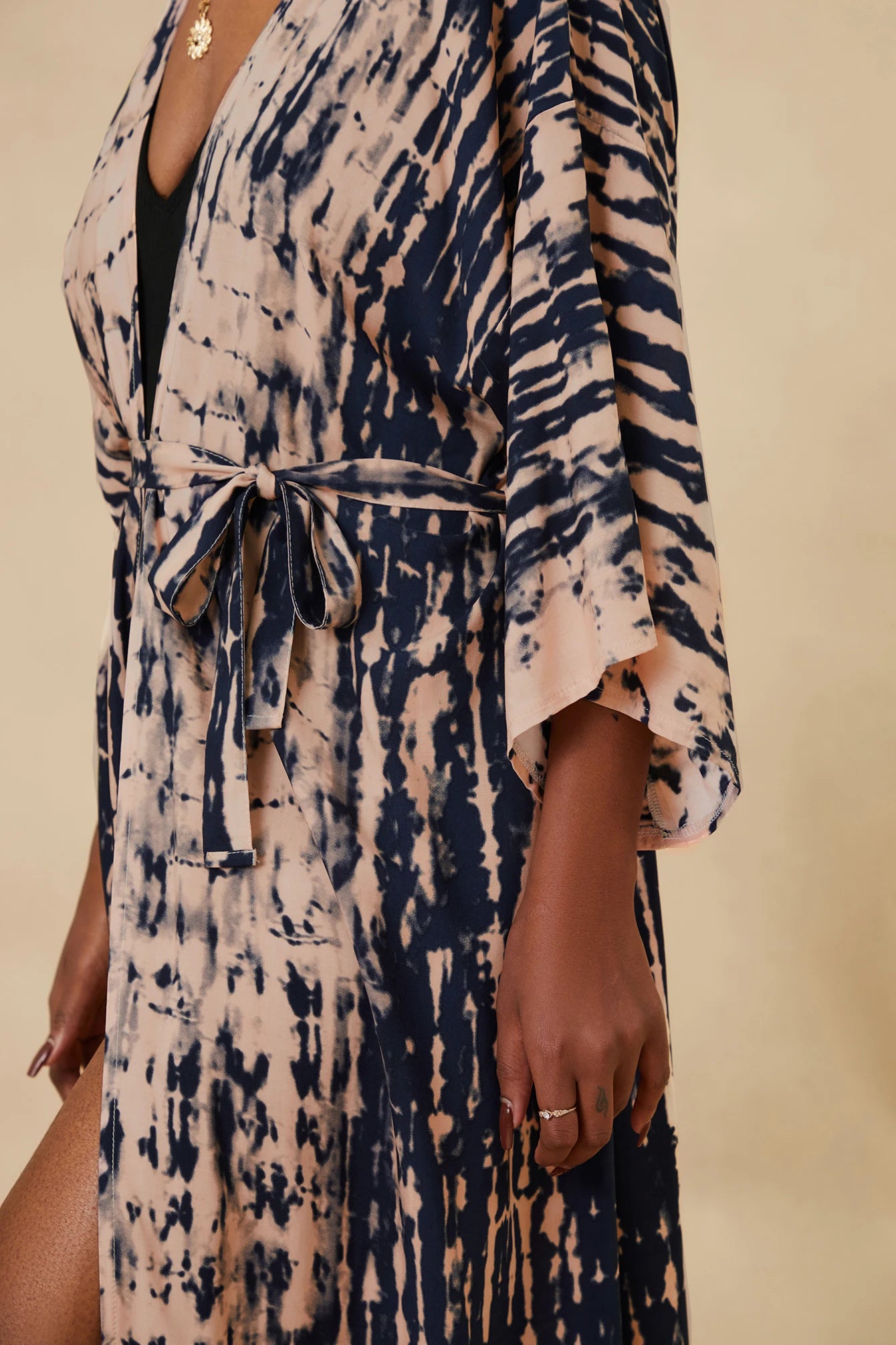Plus Size Tie dye Striped Cover-ups
