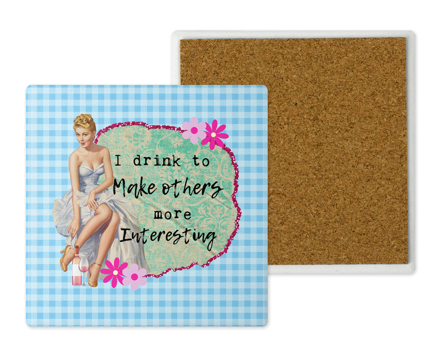 Sassy Ladies Sweary Ceramic Coaster Set