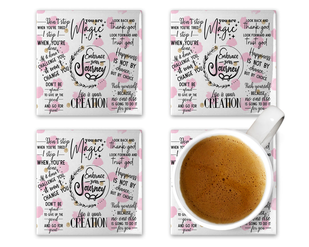 Embrace the Journey Square Coaster Set