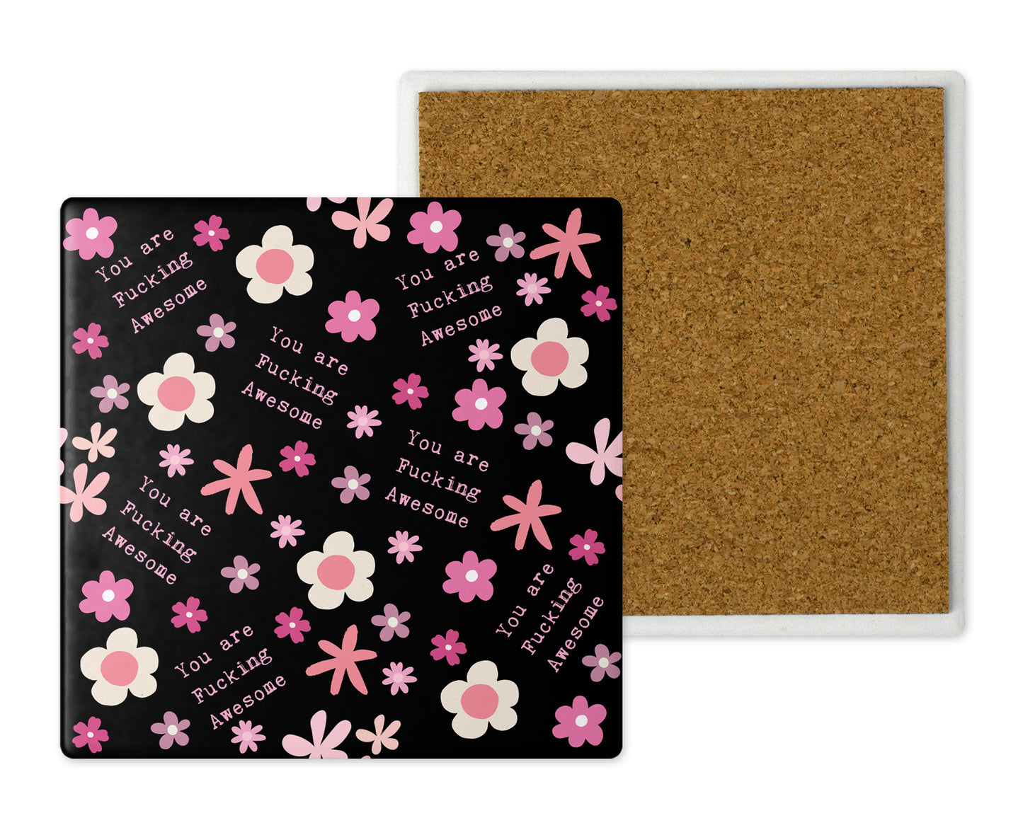 Sweary Ceramic Coaster Set