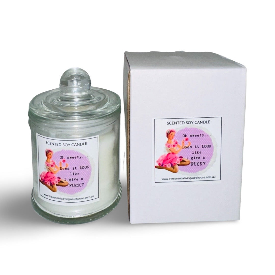 Oh Sweety Does It look like I give a F*ck Small Soy Candle