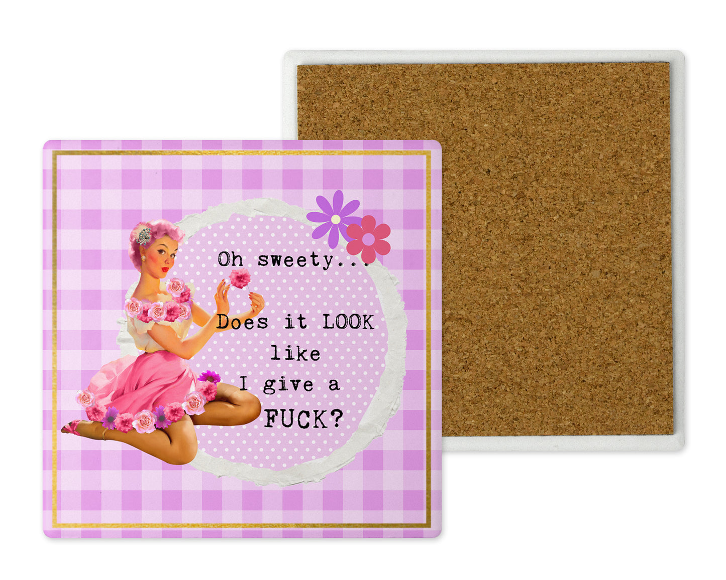 Sassy Ladies Sweary Ceramic Coaster Set