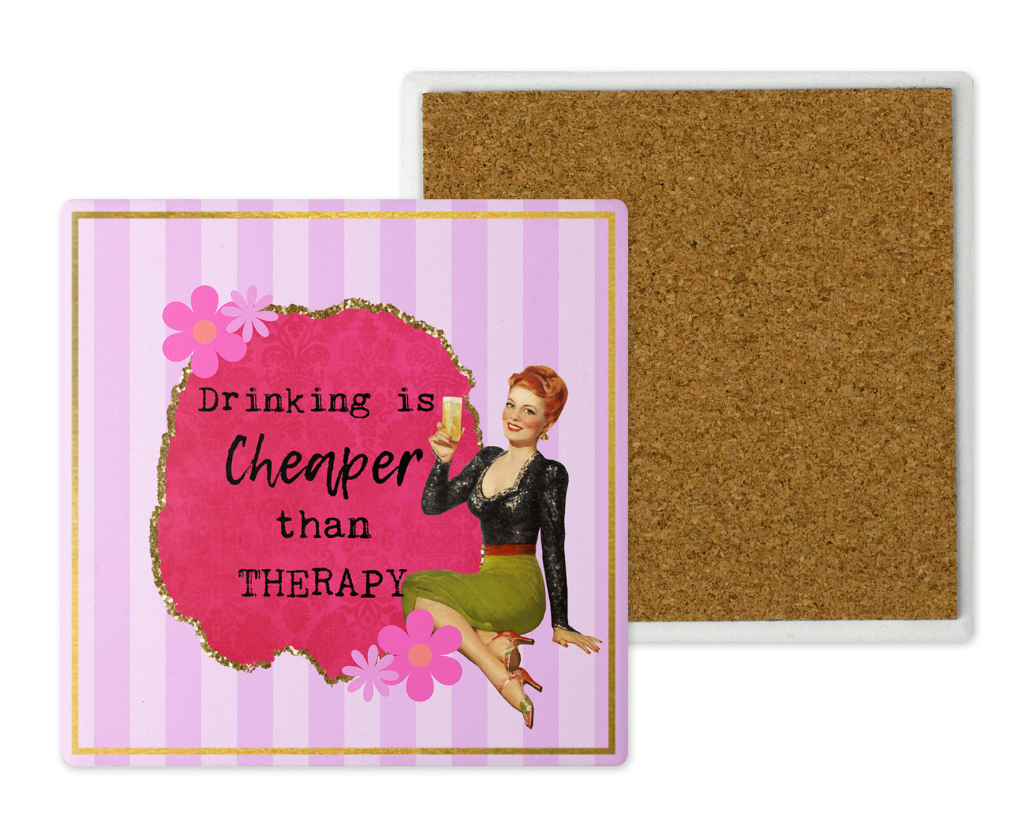 Sassy Ladies Sweary Ceramic Coaster Set