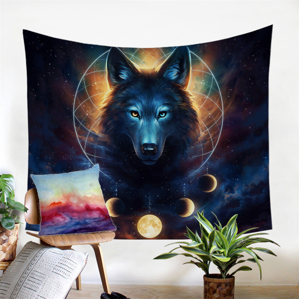 Galazy Wolf Tapestry