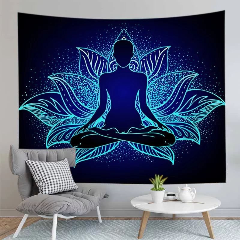 Blue Lotus Tapestry