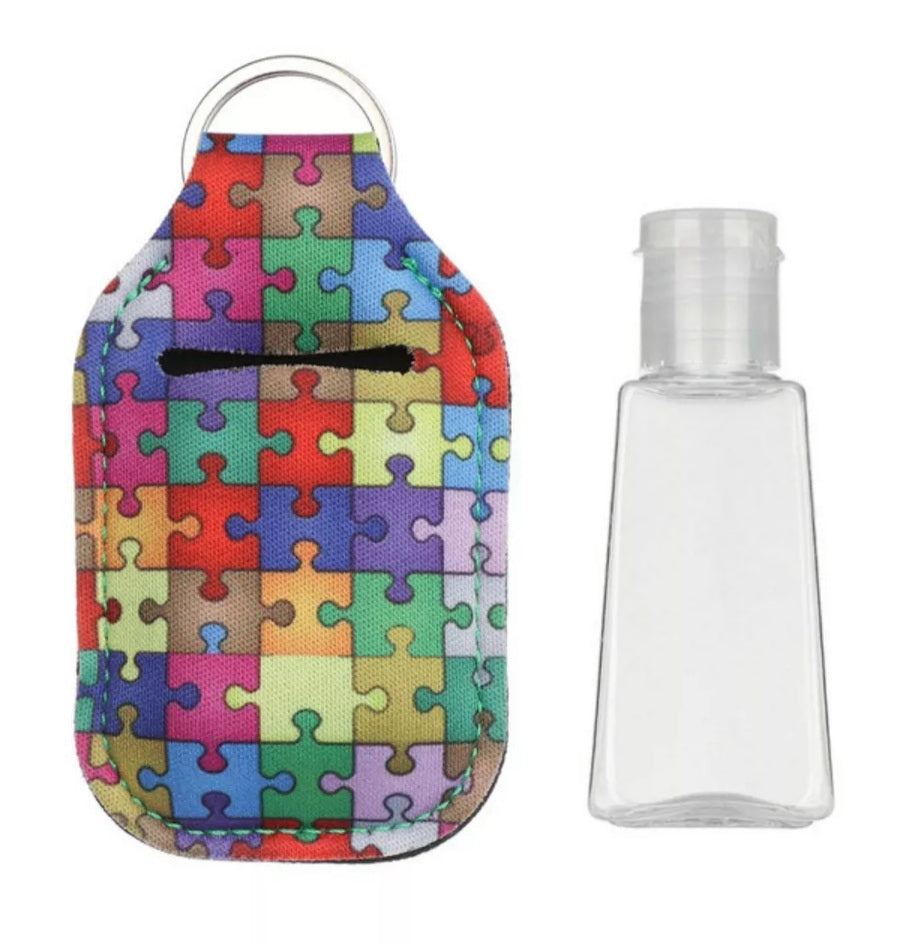 Hand Sanitiser Keyring Travel Bottle - Puzzle