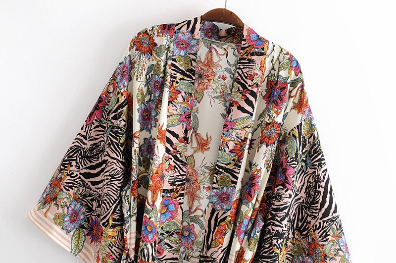 Vintage Print Kimono