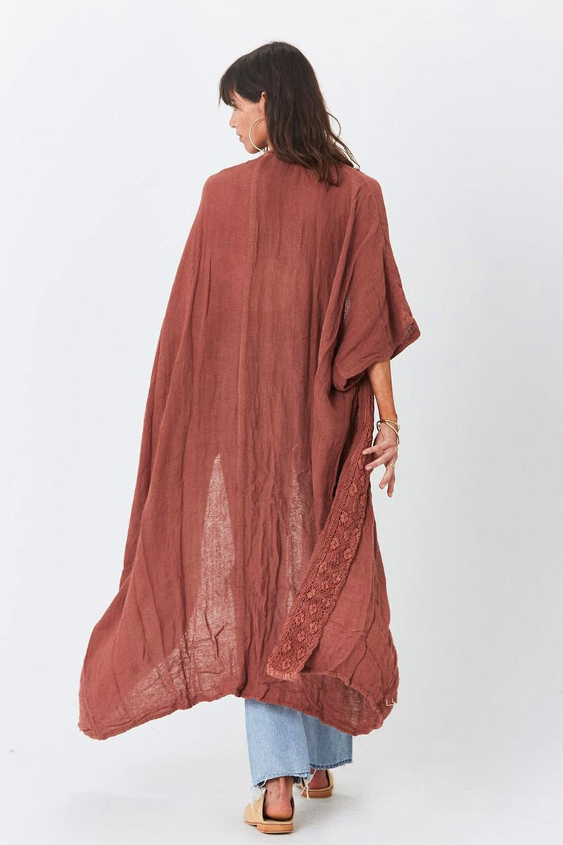 Oversized Long Kimono Cover up