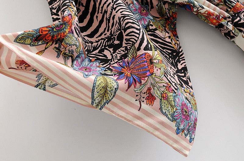 Vintage Print Kimono