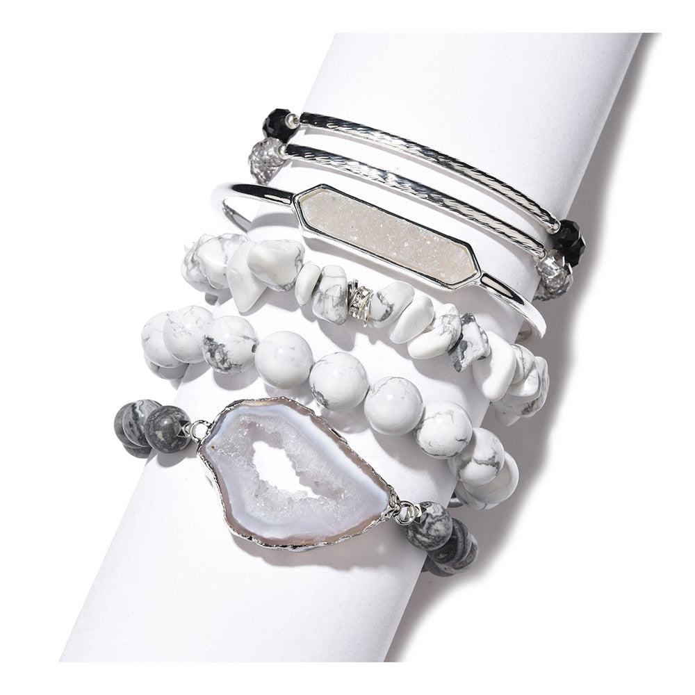 Inner Wisdom Boho Crystal Stack Bracelet