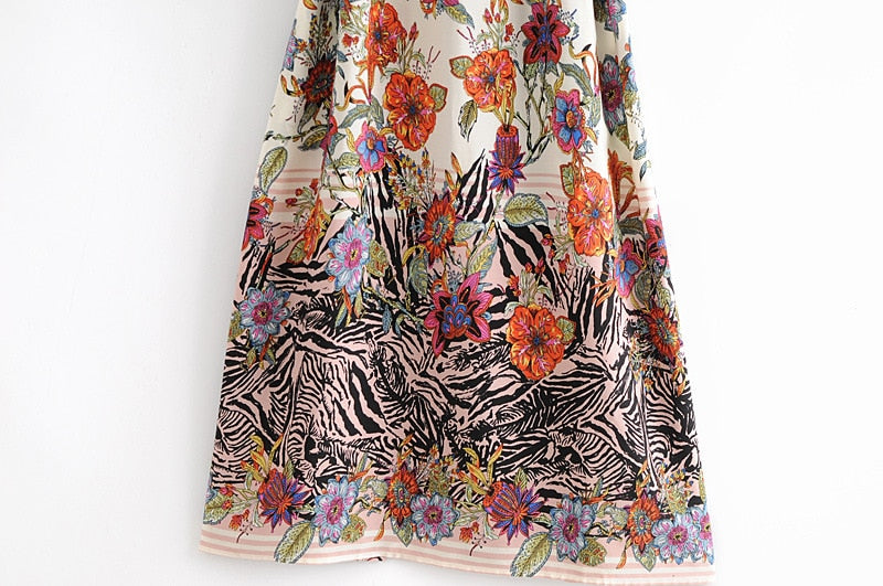 Vintage Print Kimono
