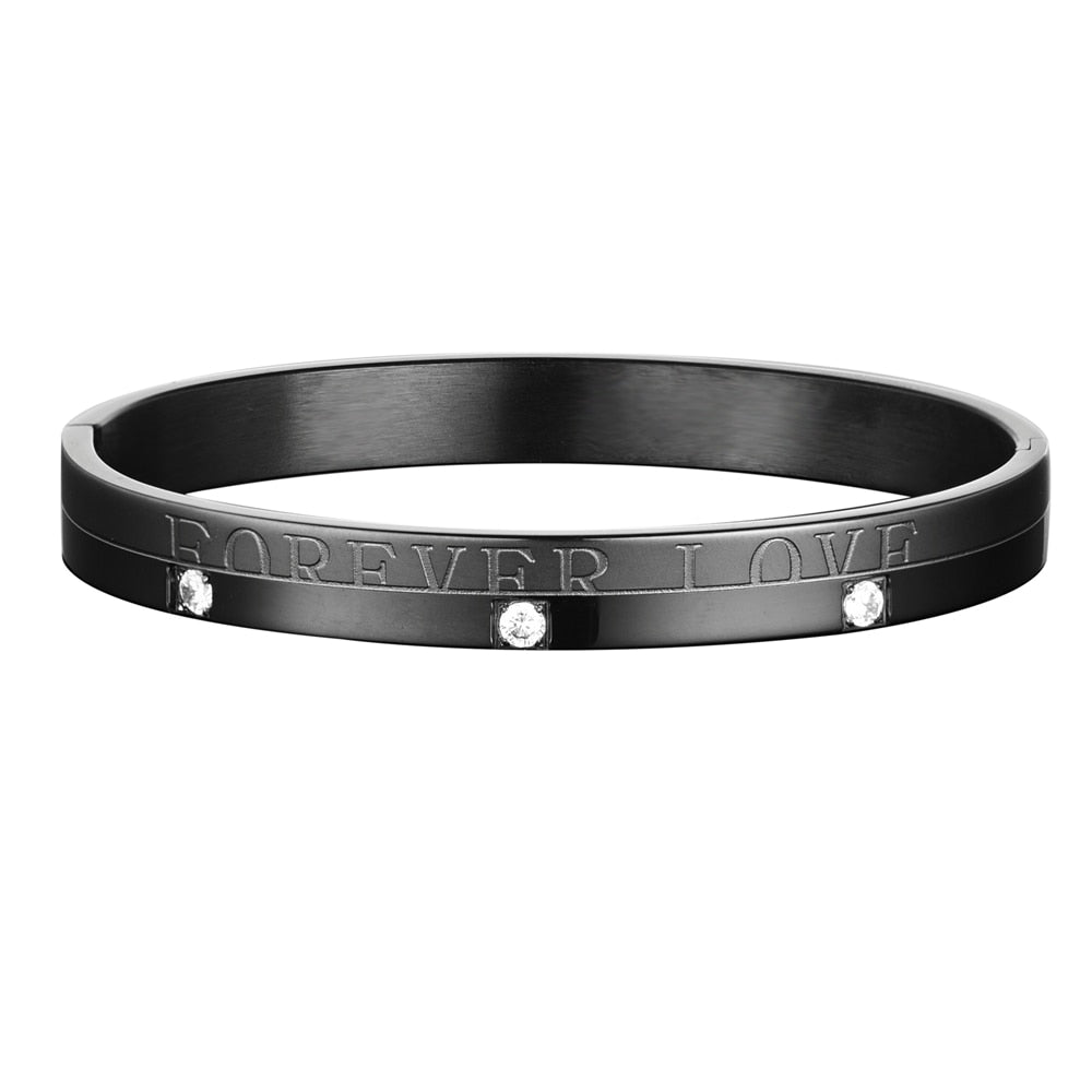 Forever Love Bling Cuff Bangle