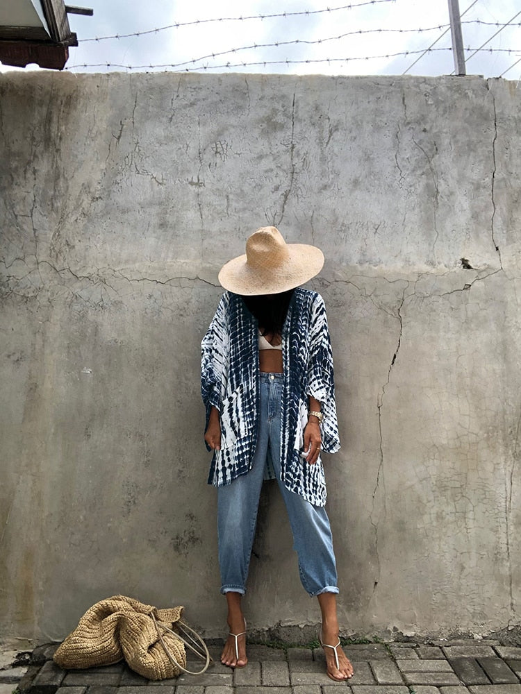 Boho Short Tie Dye Kimono