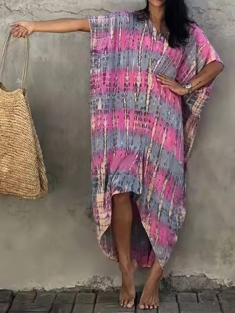 Oversized Bohoemain Tie Dye Cover Up