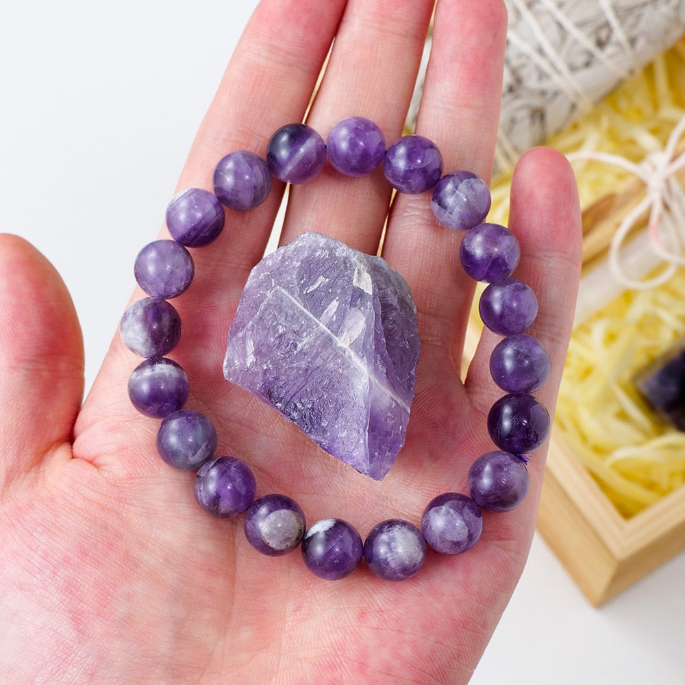 White Sage Smudge & Amethyst Crystal Gift Set