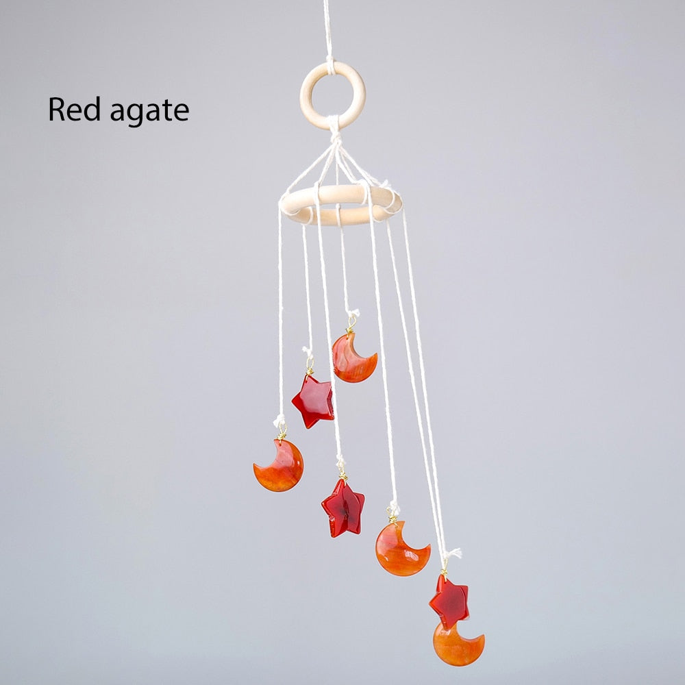 Crystal Gemstone Sun & Moon Windchime