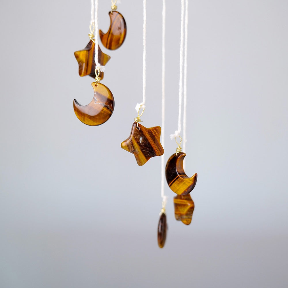 Crystal Gemstone Sun & Moon Windchime