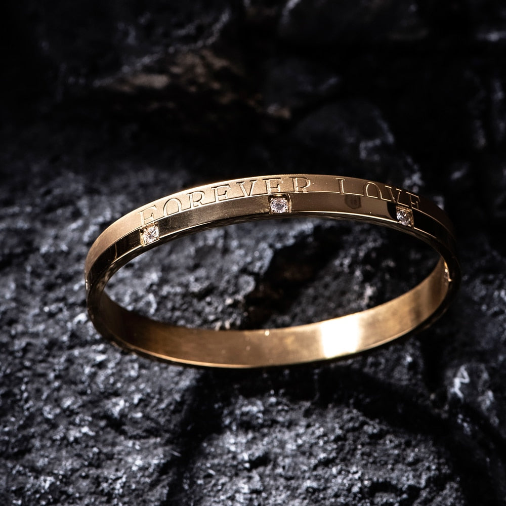 Forever Love Bling Cuff Bangle