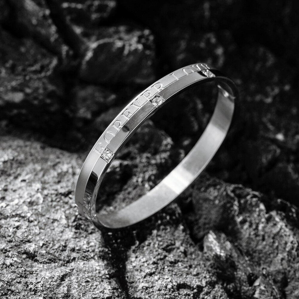 Forever Love Bling Cuff Bangle