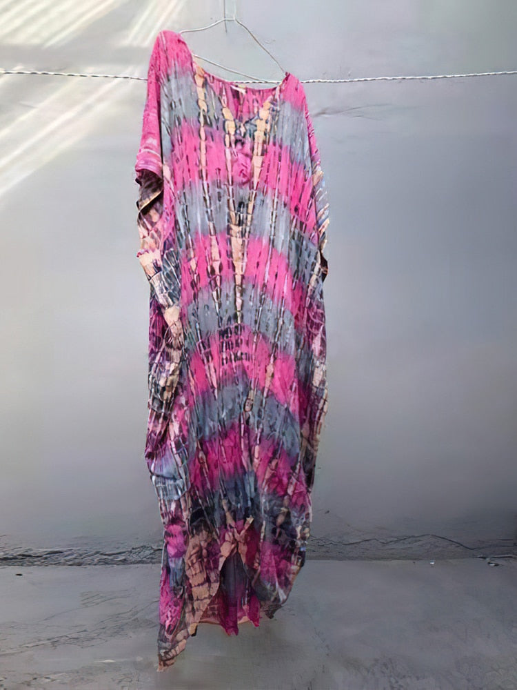 Oversized Bohoemain Tie Dye Cover Up