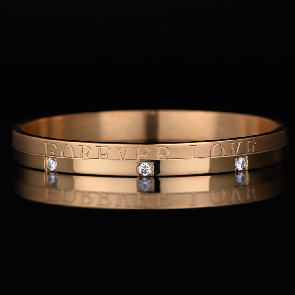 Forever Love Bling Cuff Bangle