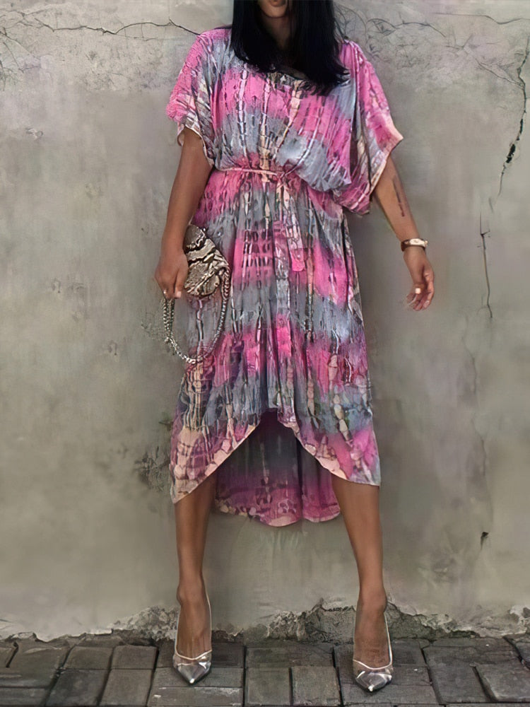 Oversized Bohoemain Tie Dye Cover Up