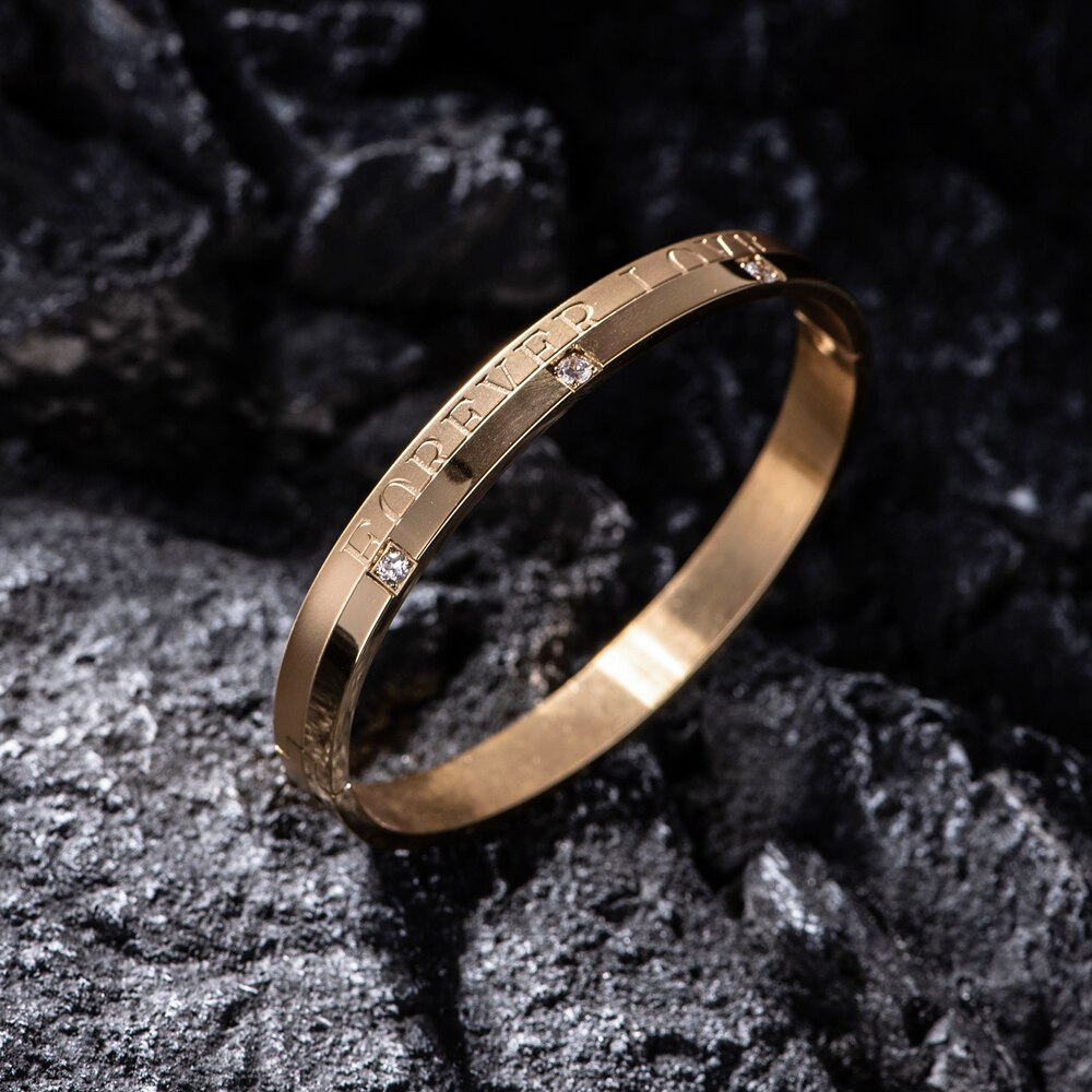 Forever Love Bling Cuff Bangle