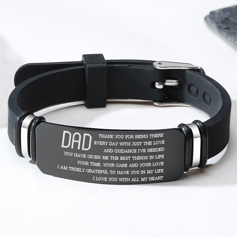 Dad Custom Men Stainless Steel Bangle
