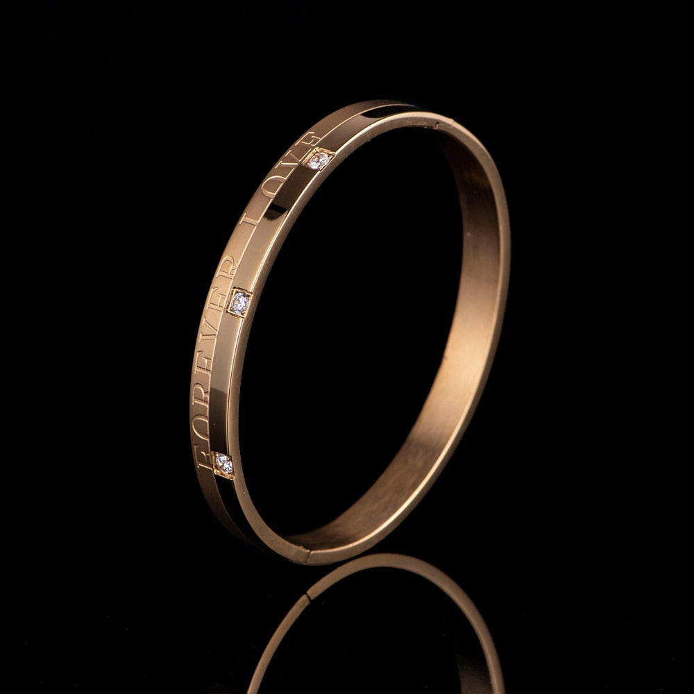 Forever Love Bling Cuff Bangle