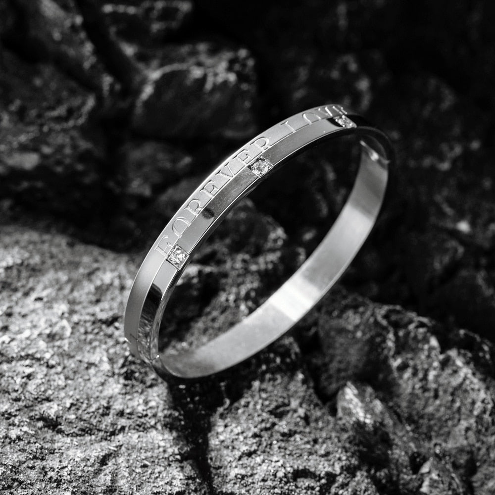 Forever Love Bling Cuff Bangle