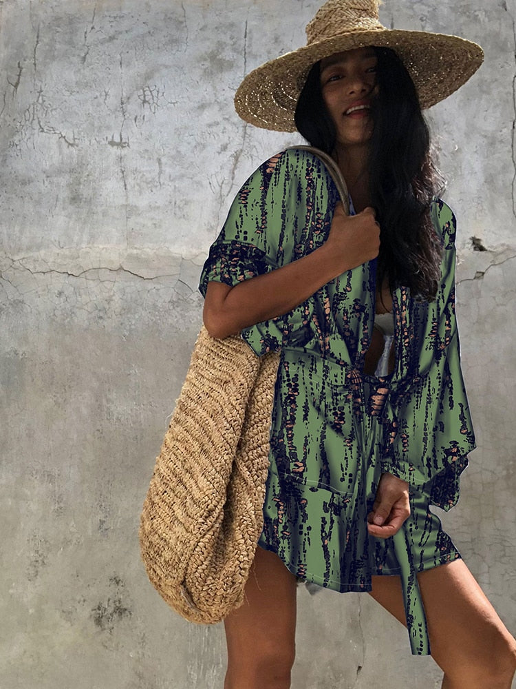 Boho Short Tie Dye Kimono