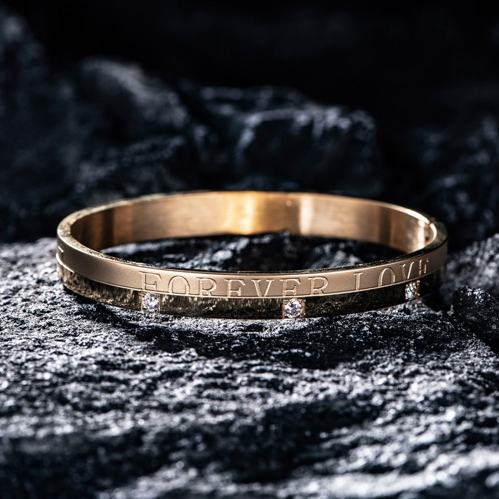 Forever Love Bling Cuff Bangle