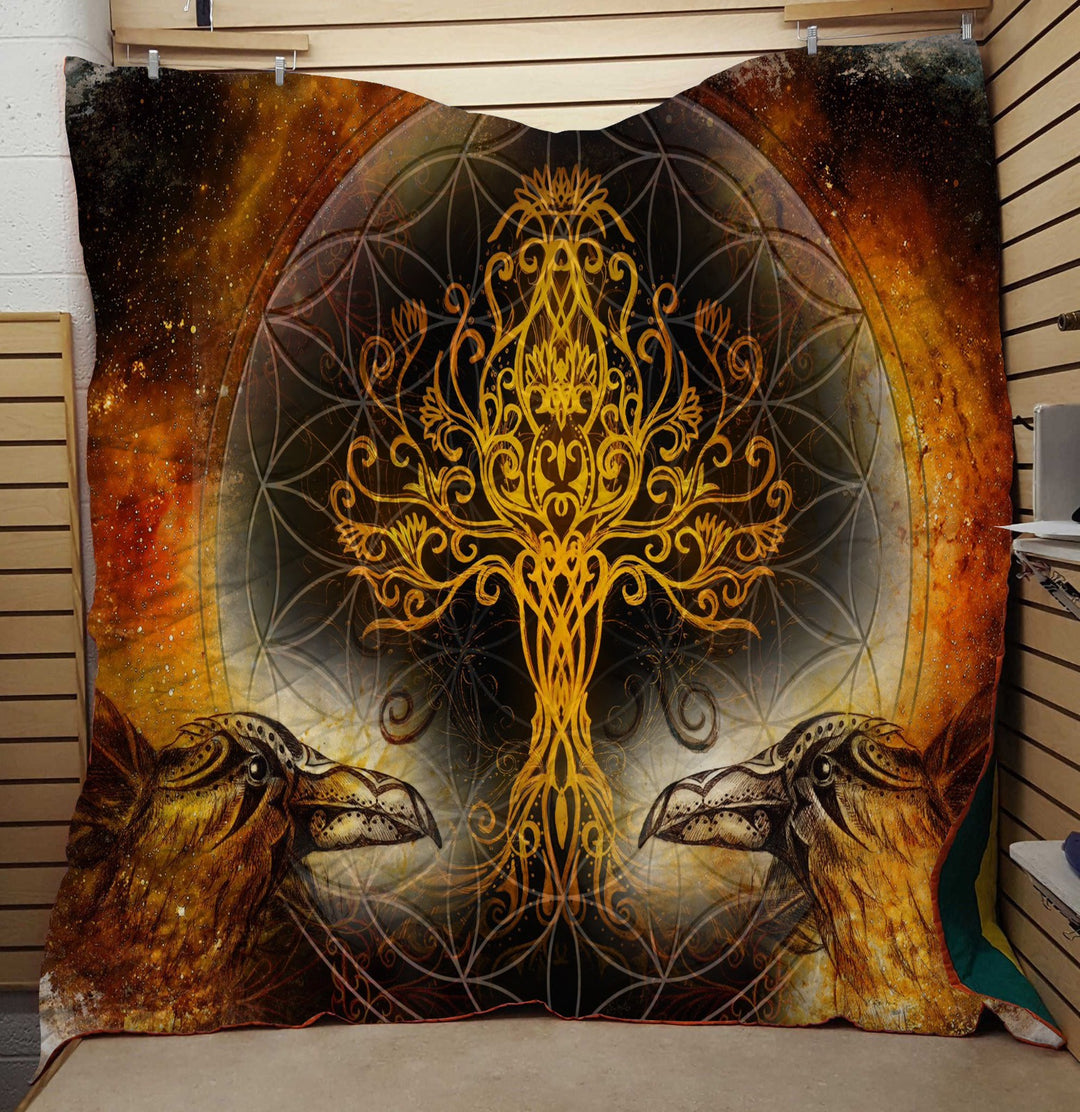 Celtic Tree & Ravens Quilt