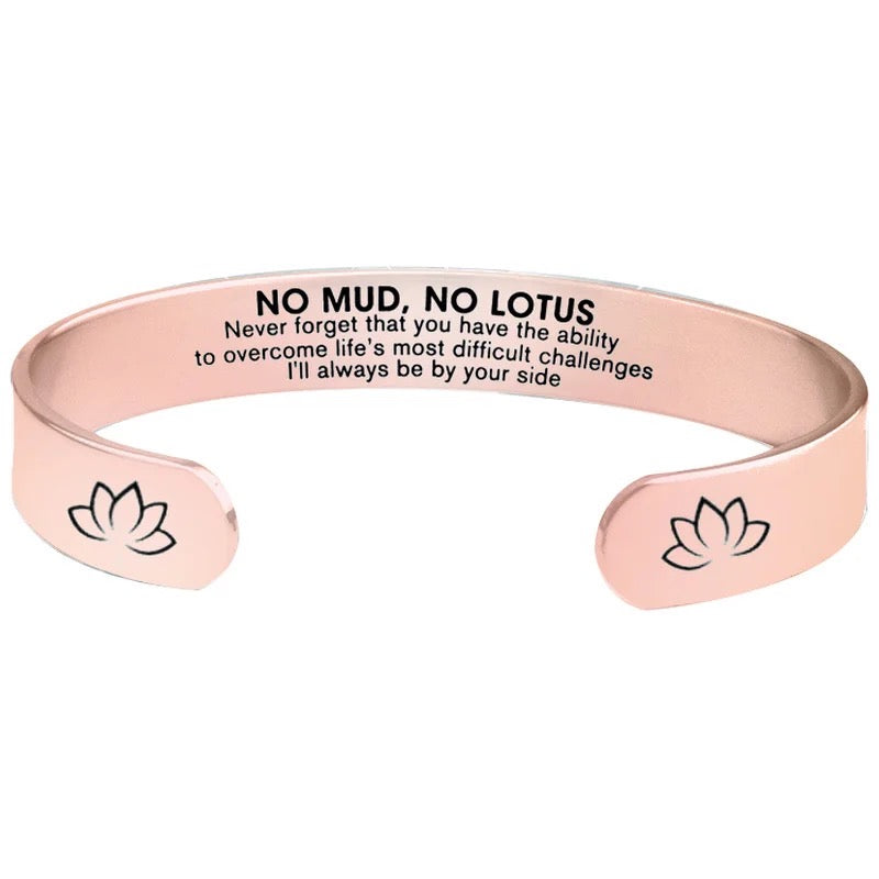 Cuff Bangle No Mud No Lotus Rose Gold The Essential Living Warehouse