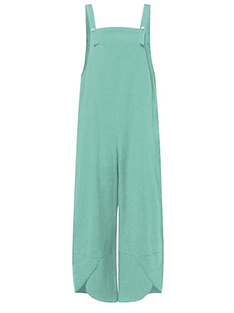 Casual Cotton Linen Romper Jumpsuit