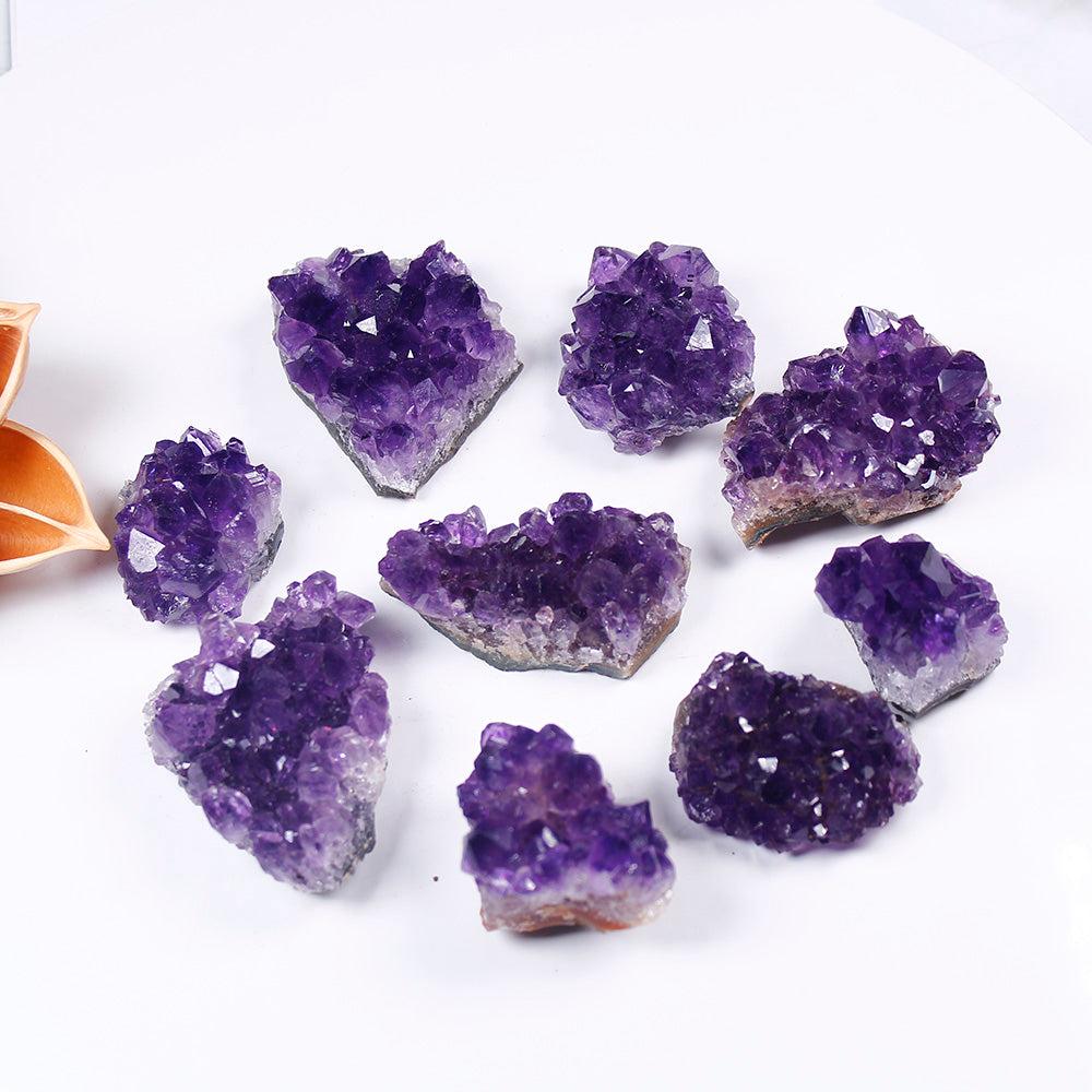 Quartz Crystal Cluster - Natural Raw Amethyst