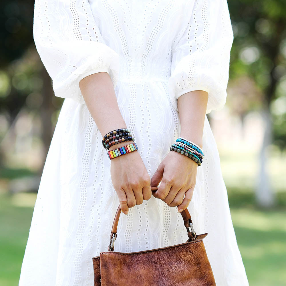 Vintage Love Leather Wrap Bracelet
