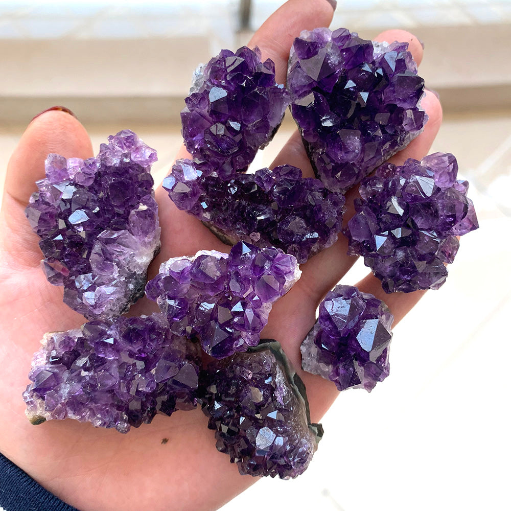 Quartz Crystal Cluster - Natural Raw Amethyst