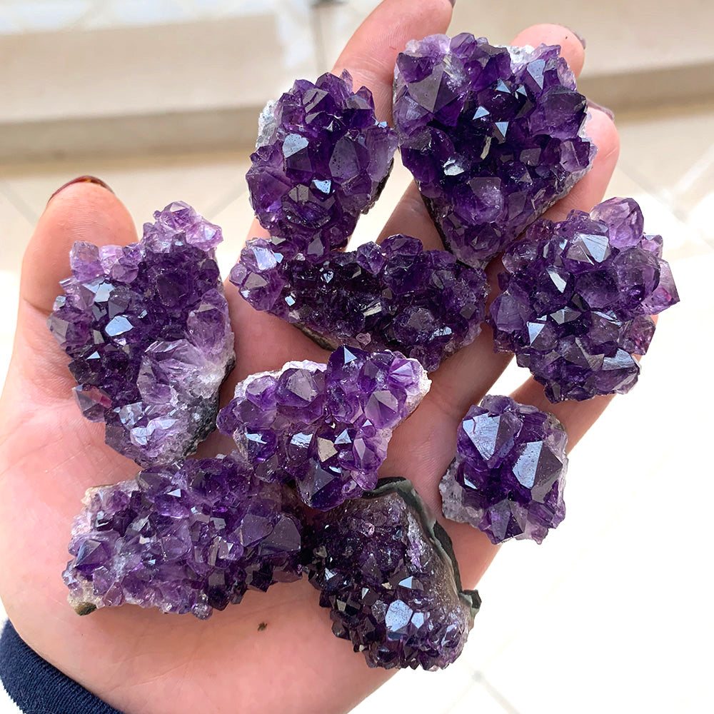 Quartz Crystal Cluster - Natural Raw Amethyst