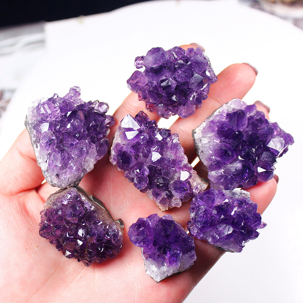 Quartz Crystal Cluster - Natural Raw Amethyst