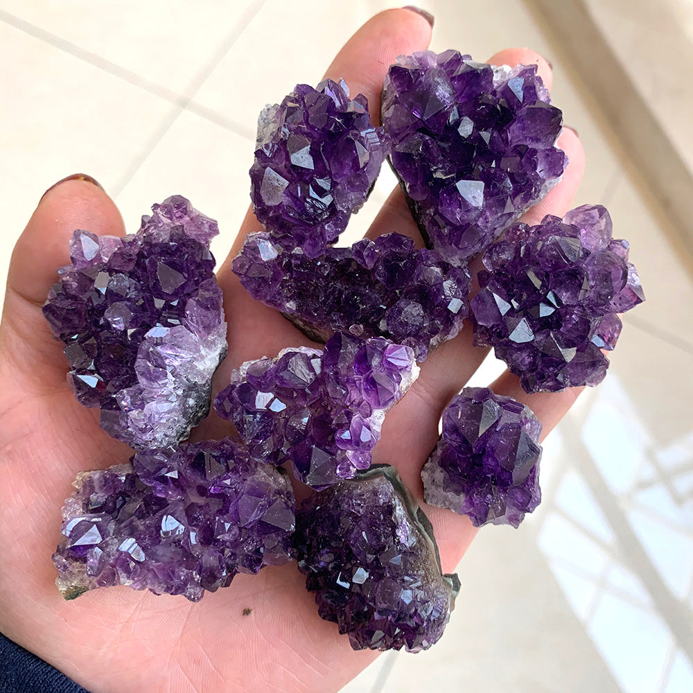 Quartz Crystal Cluster - Natural Raw Amethyst