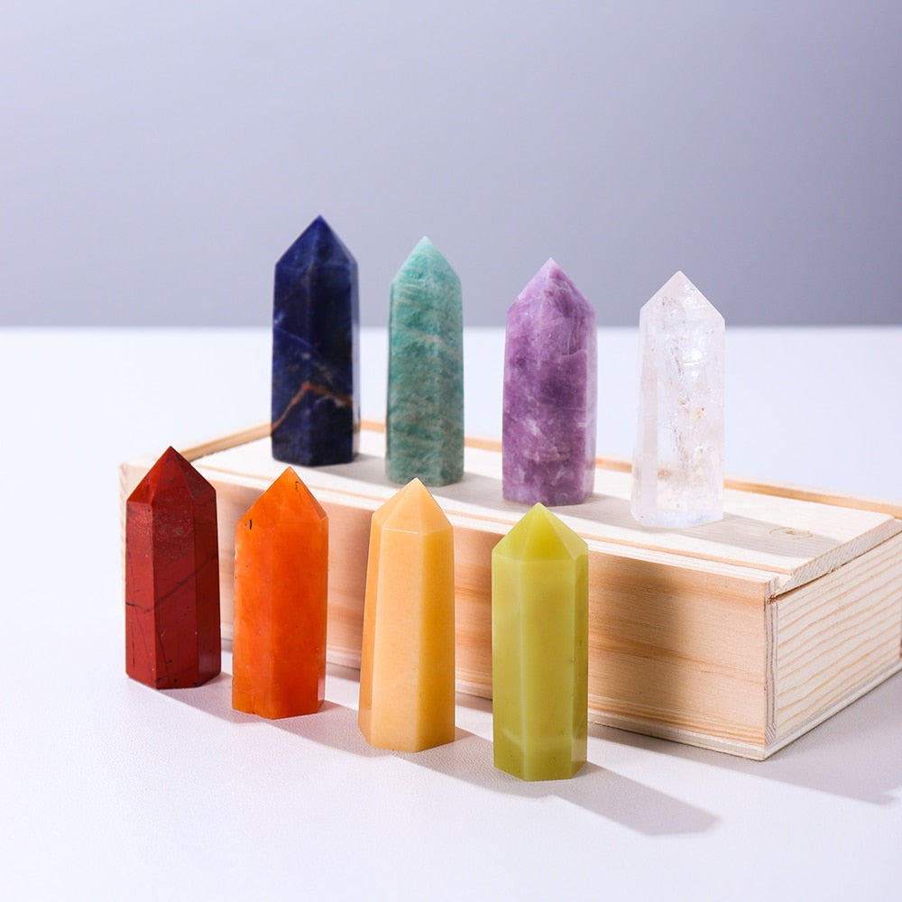 Soul Star Chakra Crystal Point Gift Set